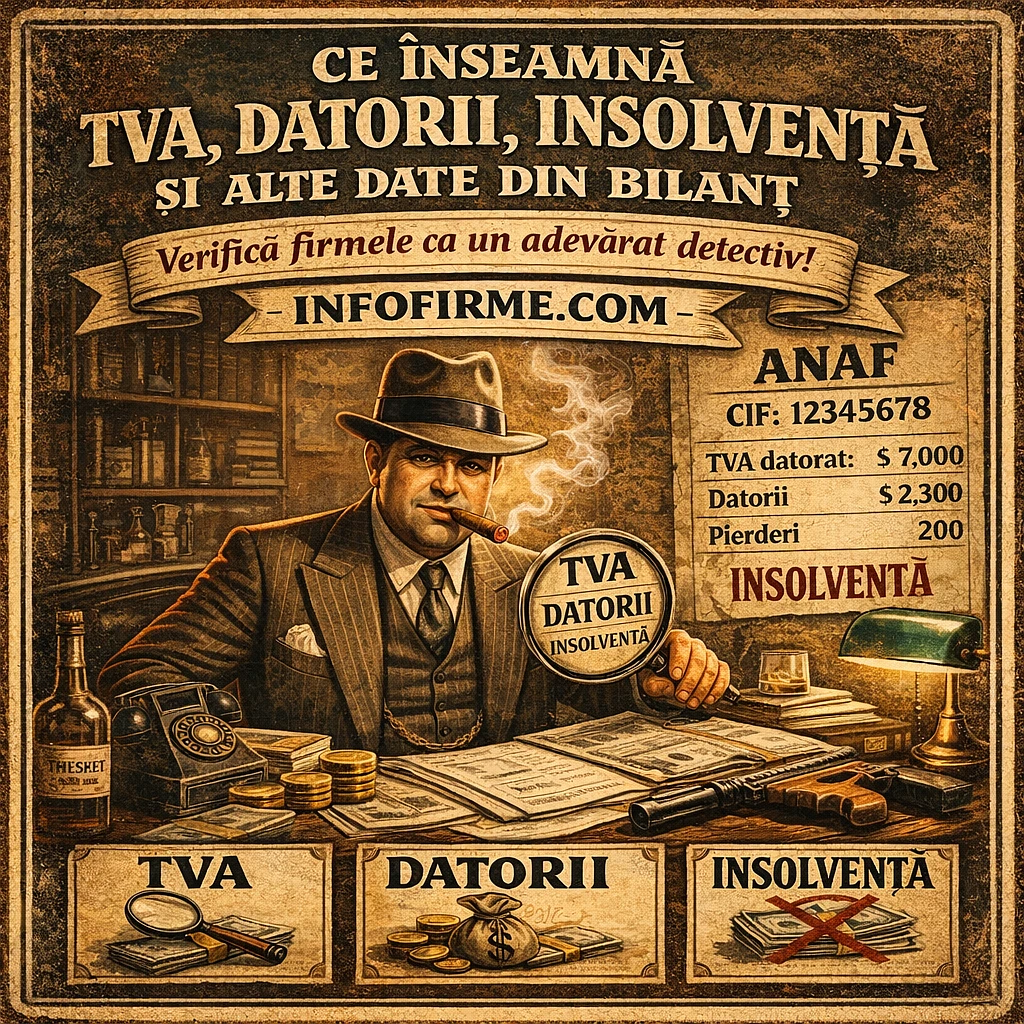 TVA, Datorii, Insolvență și Alte Date din Bilanț: Ce Înseamnă și Cum le Poți Verifica Gratuit pe InfoFirme
